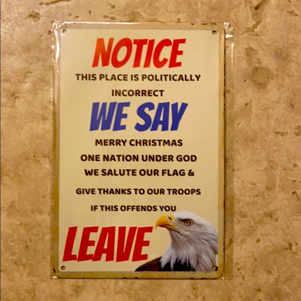 New In Package 8 x 12” Metal Wall Decor